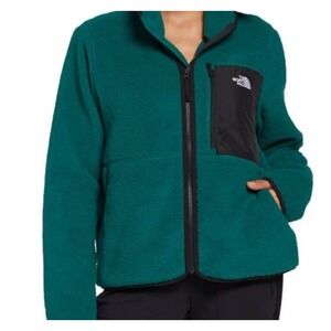 The North Face‎ Glacier Full Zip Fleece Jacket Men's Size XL Green/Black NWOT
